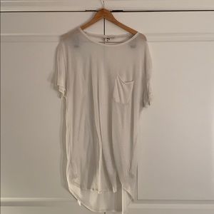 Urban Outfitters Feathers Curved Hem Tee